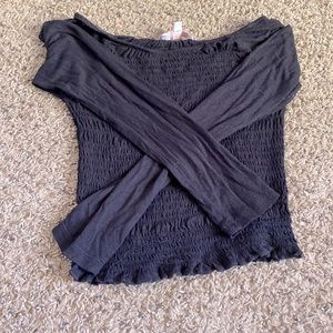 GB girls Dillard’s black long sleeve, ruffled toro with frilled bottom
